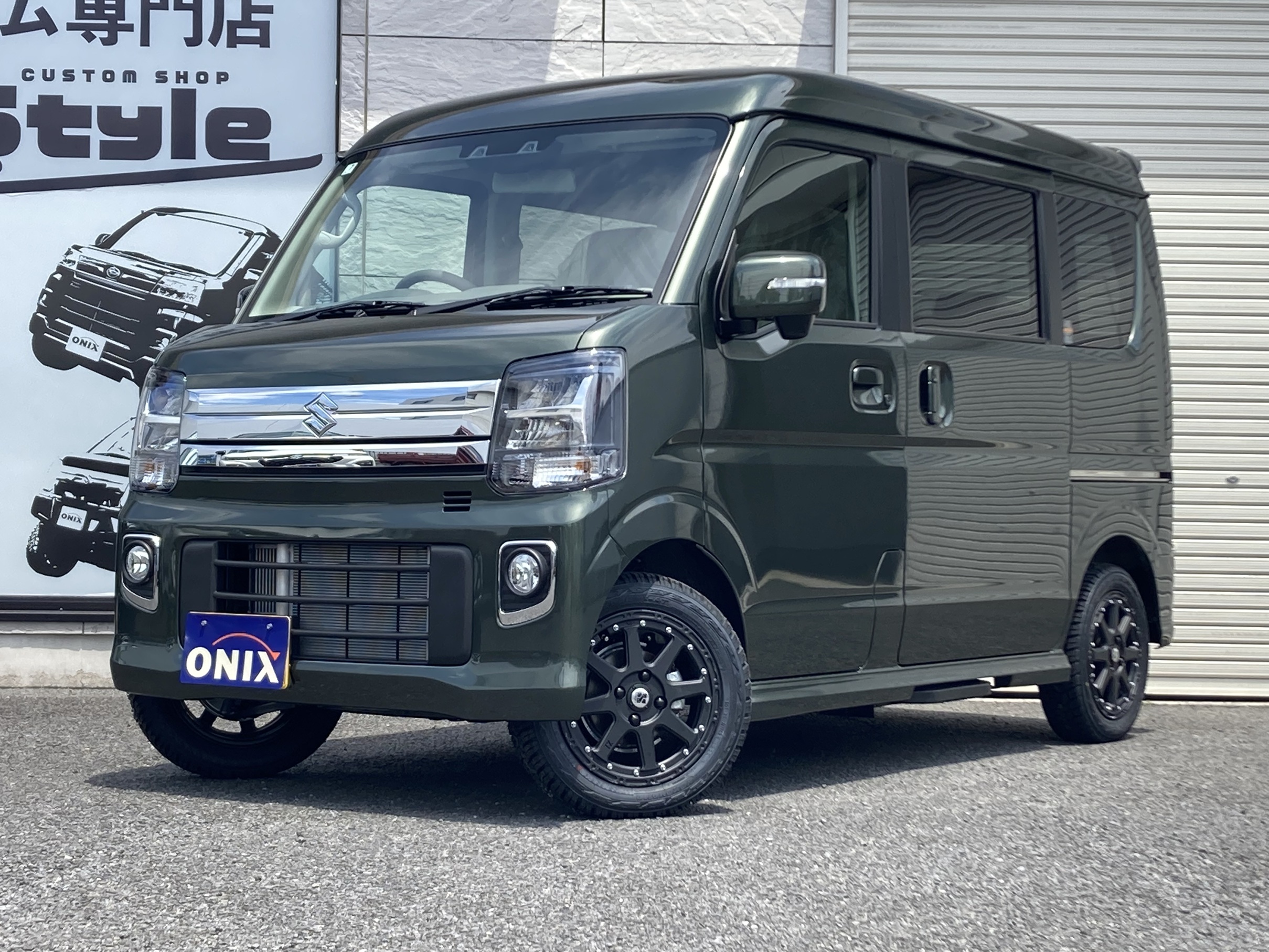 エブリイワゴン(DA17W)　JPターボ　サイドステップ　クールカーキ DA17W サイドステップ クールカーキパールメタリック エブリィ