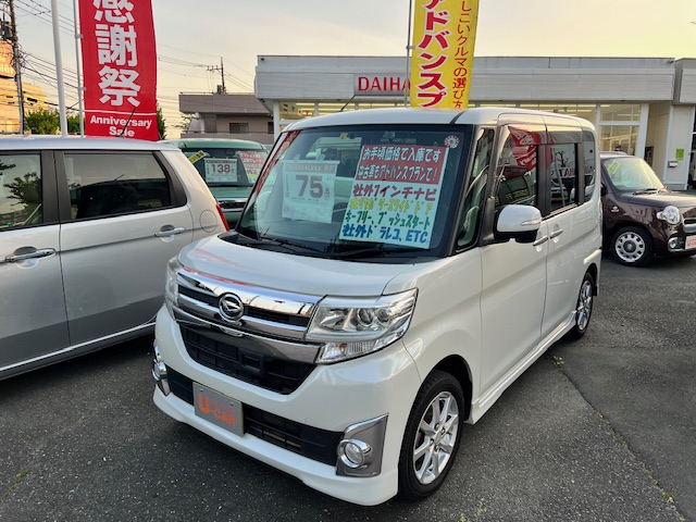 タントカスタムX SA 社外ナビ付 パワースライドドア
