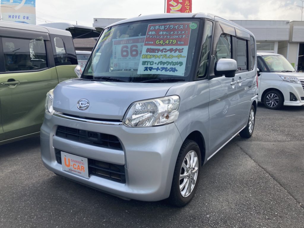 タント　L　SA　7インチナビ　バックカメラ　ETC　ステアリングリモコン