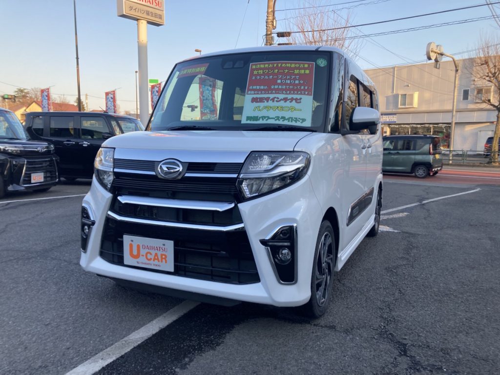 【売約済み】タントカスタム RS 純正9インチナビ/パノラマモニター/ETC/前後ドライブレコーダー