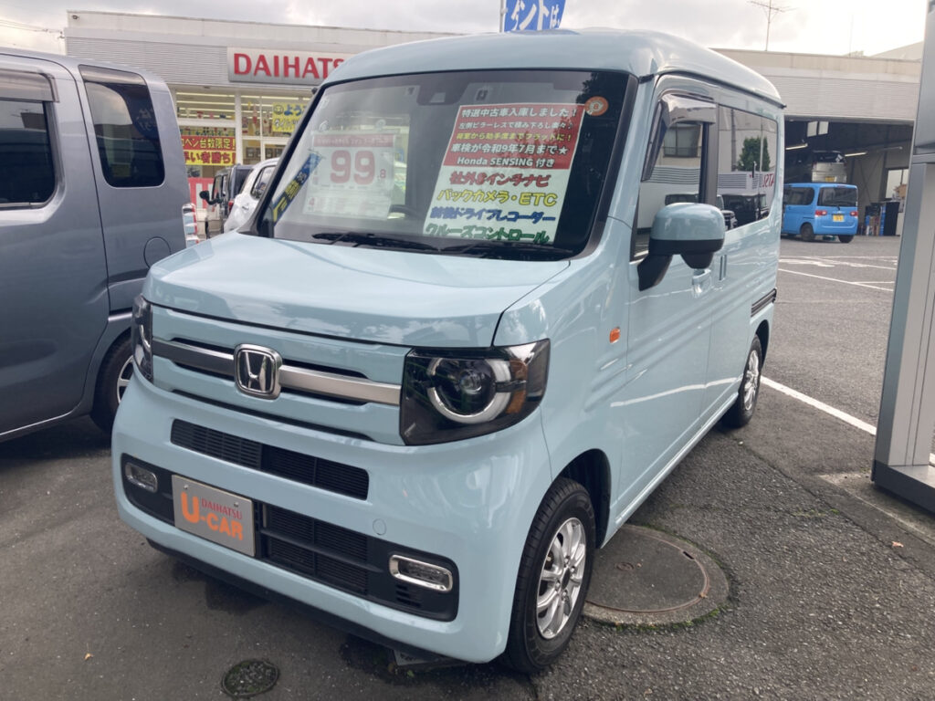 【厳選U-Car】N-VAN +スタイル ファン ターボ 社外8インチナビ/バックカメラ/ETC/前後ドライブレコーダー