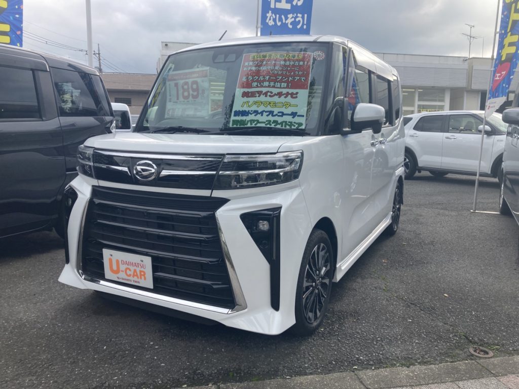 タントカスタム　RS　ecoIDLE非装着車　純正7インチナビ/パノラマモニター/両側パワースライドドア