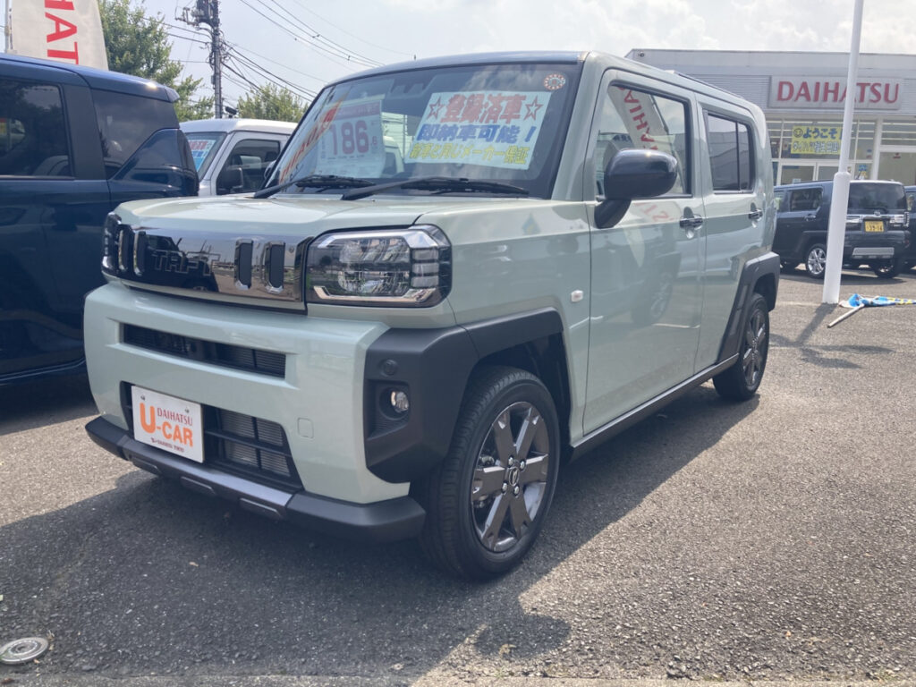 【届出済未使用車】タフト　Gターボ　ダーククロムベンチャー　セラミックグリーンメタリック