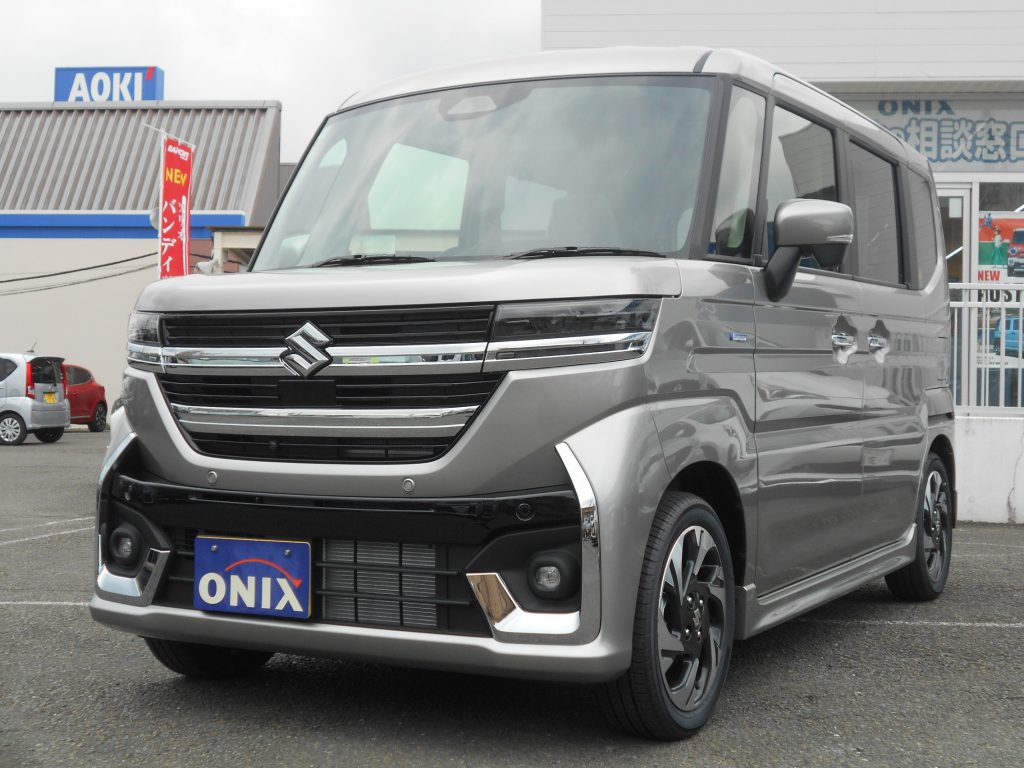 【届出済未使用車】スペーシアカスタム ハイブリッド ＸＳターボ 全方位モニター付９インチナビ