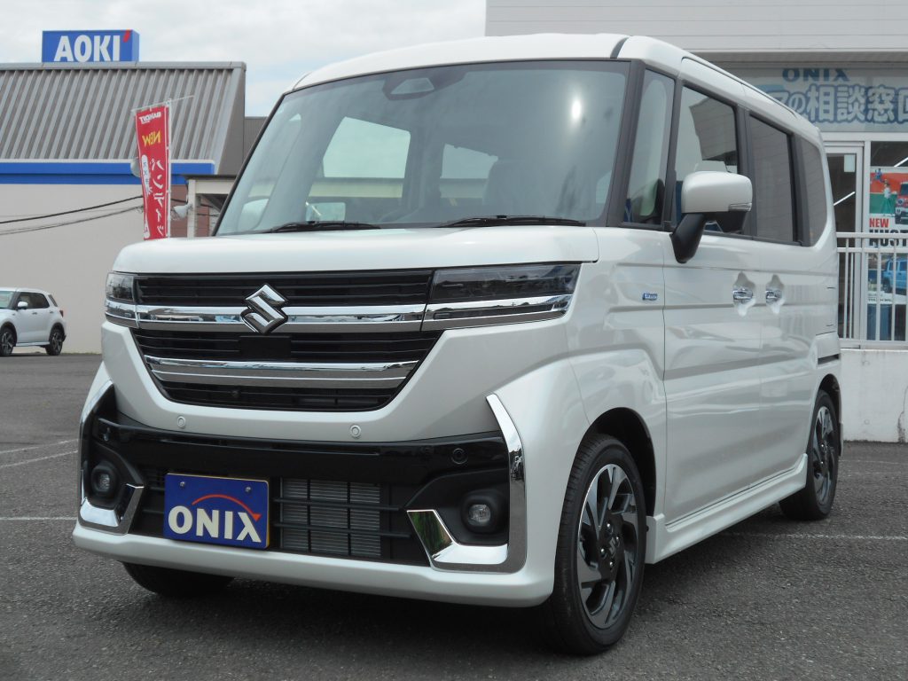 【売約済み】スペーシアカスタム ハイブリッド ＸＳターボ 全方位モニター付９インチナビ