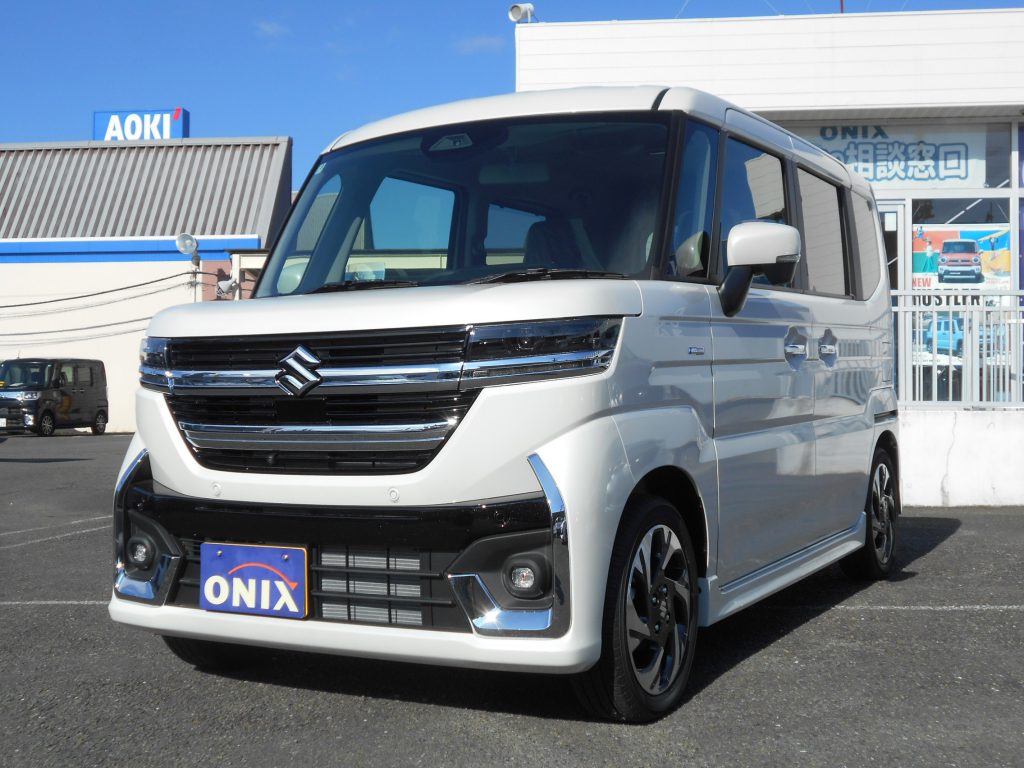 【届出済未使用車】スペーシアカスタム ハイブリッドＸＳ 全方位モニター付９インチナビ