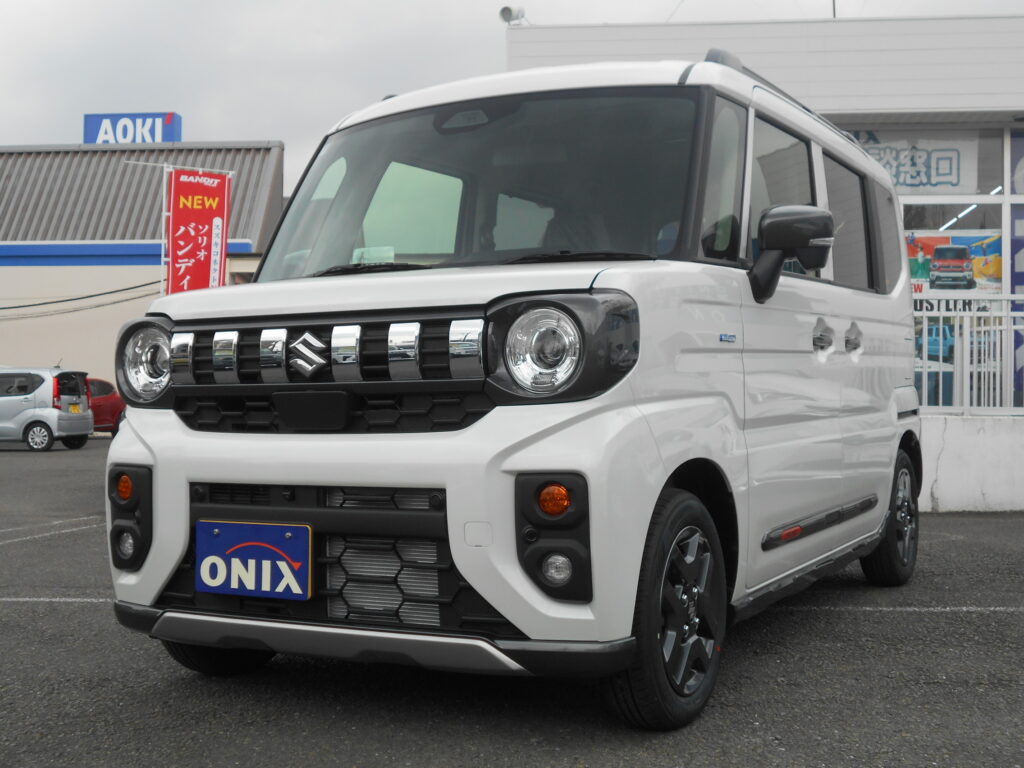 【届出済未使用車】スペーシアギア ハイブリッドＸＺターボ 全方位モニター付９インチナビ